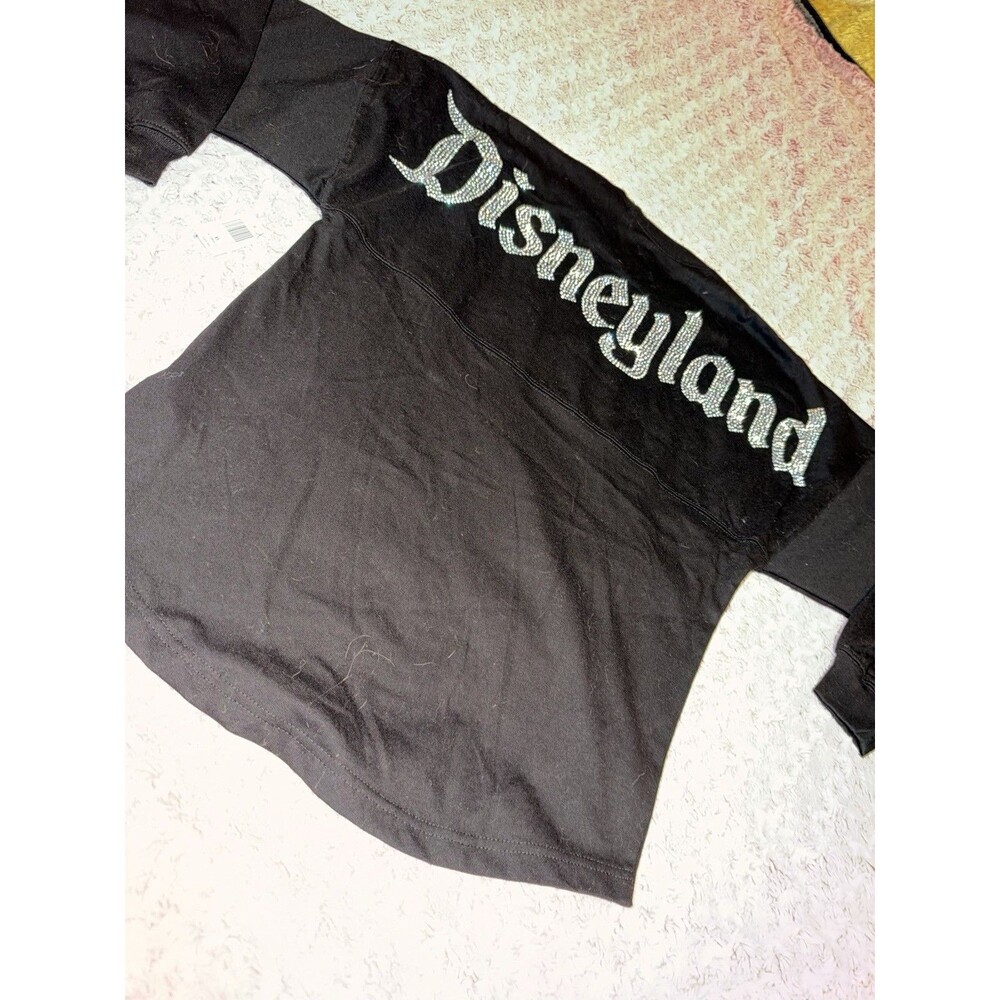 Disney Parks BEDAZZLED RHINESTONE DISNEYLAND Spirit Jersey XS Black D 1955